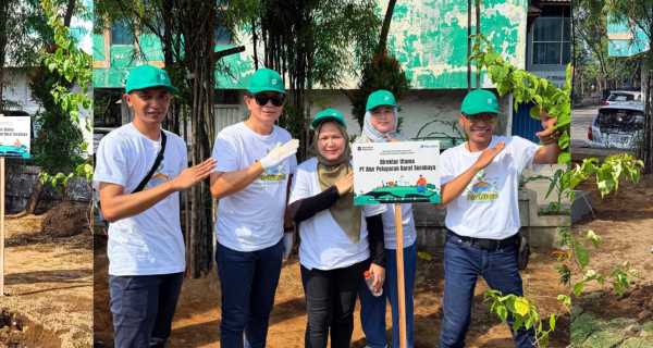Kegiatan  Penanaman  Pohon  Ruas  Jalan  Laksda  M.  Natsir  dalam  Rangka Program Penghijauan Pelabuhan Tanjung Perak